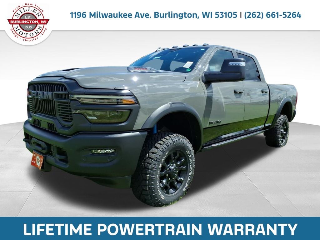 2026 RAM Ram 2500 RAM 2500 POWER WAGON CREW CAB 4X4 6'4' BOX in Ceramic Gray Clear-Coat Exterior Paint — front three-quarter view