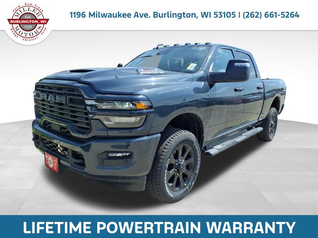 2026 RAM Ram 2500 RAM 2500 BLACK EXPRESS CREW CAB 4X4 6'4' BOX in Forged Blue Metallic Exterior Paint — front three-quarter view