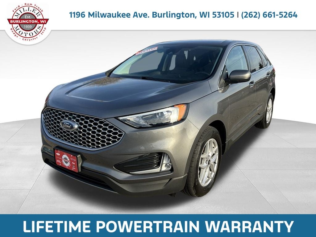 2024 Ford Edge SEL in Gray Metallic — front three-quarter view