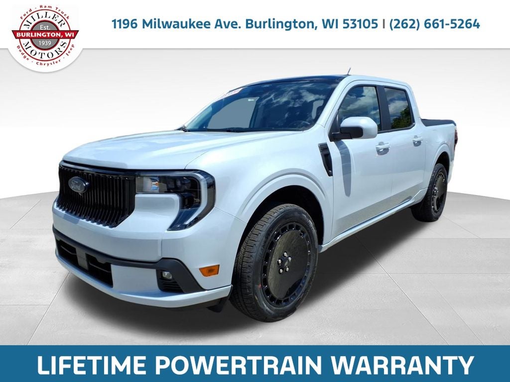 2026 Ford Maverick Lobo Standard in White — front three-quarter view