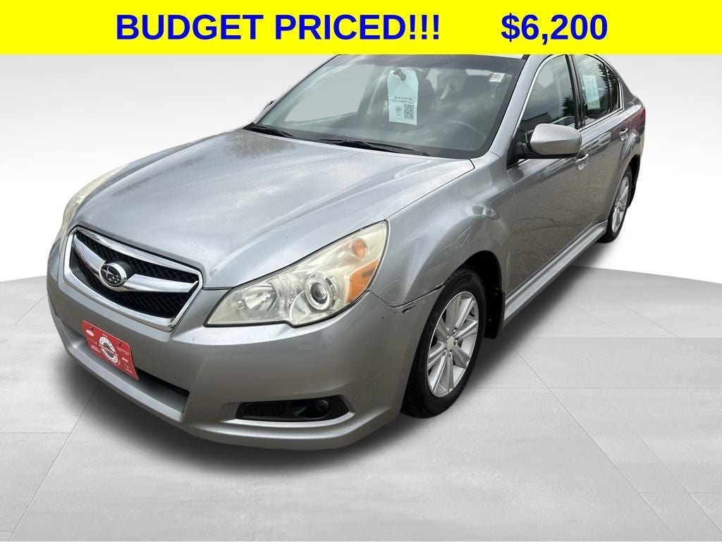 2011 Subaru Legacy 2.5i Premium in Steel Silver Metallic — front three-quarter view